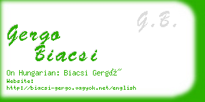 gergo biacsi business card